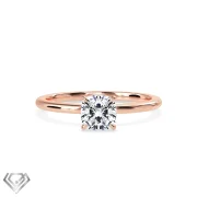 Solitaire moissanite ring brilliant cut stone four claws