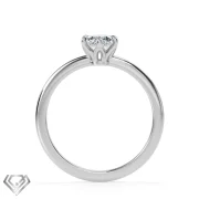 Solitaire lab diamond ring marquise cut stone