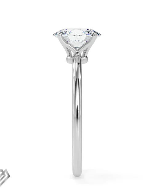 Solitaire moissanite ring oval stone