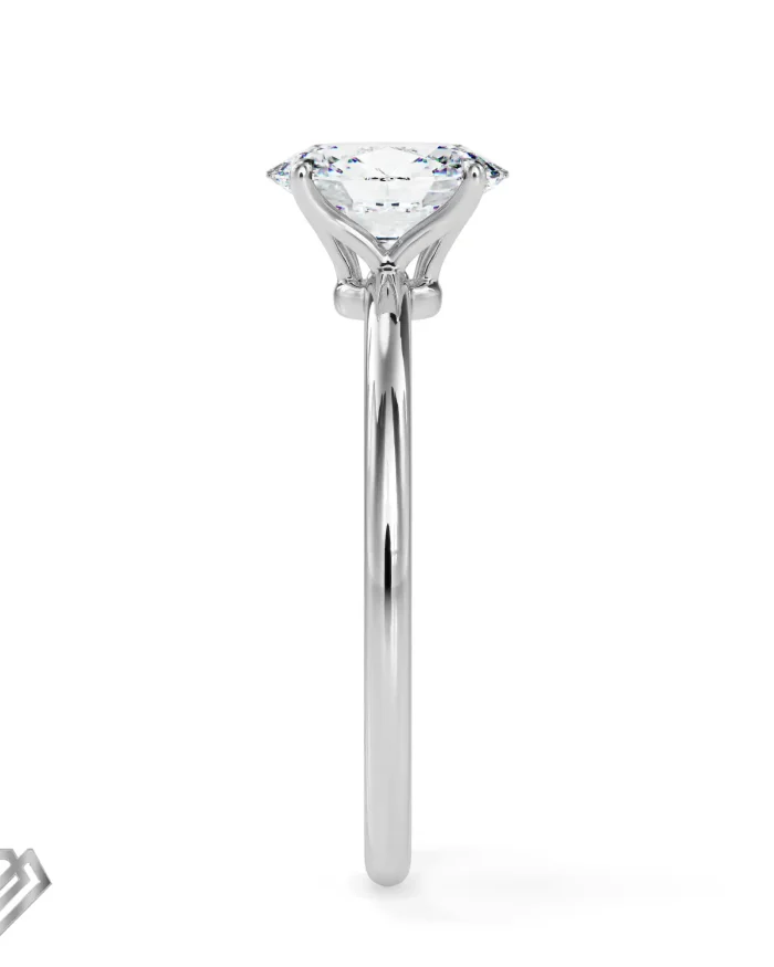 Solitaire moissanite ring oval stone