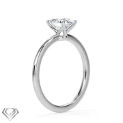 Solitaire lab diamond ring oval stone