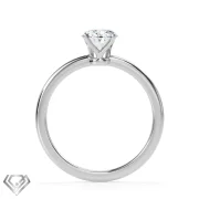 Solitaire lab diamond ring oval stone