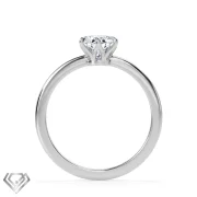 Solitaire lab diamond ring pear shaped stone