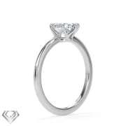 Solitaire lab diamond ring pear shaped stone