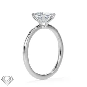 Solitaire lab diamond ring princess cut stone