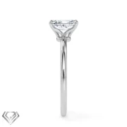 Solitaire lab diamond ring radiant cut stone