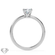 Solitaire lab diamond ring radiant cut stone