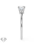 Solitaire moissanite ring brilliant cut stone four claws