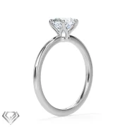 Solitaire moissanite ring brilliant cut stone four claws