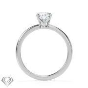 Solitaire moissanite ring brilliant cut stone four claws