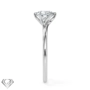 Solitaire lab diamond ring brilliant cut stone six claws