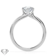 Solitaire lab diamond ring brilliant cut stone six claws