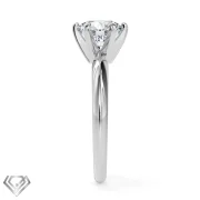 Solitaire lab diamond ring brilliant cut stone two tone