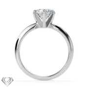 Solitaire lab diamond ring brilliant cut stone two tone