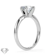 Solitaire lab diamond ring brilliant cut stone two tone