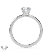 Solitaire lab diamond ring round brilliant stone