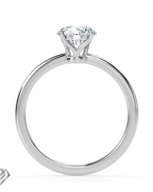 Solitaire moissanite ring round brilliant stone