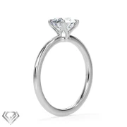 Solitaire lab diamond ring round brilliant stone