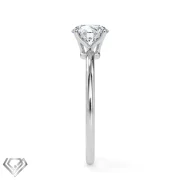 Solitaire lab diamond ring round brilliant stone