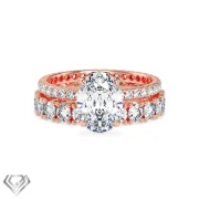 Rihanna lab diamond ring oval cut stone