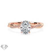 Pave moissanite ring oval stone 68 rbc