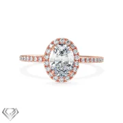 Halo lab oval cut stone 32 rbc