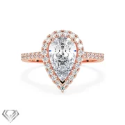 Miley Cyrus moissanite ring pear cut stone