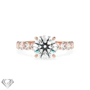 Beyonce lab diamond ring round brilliant cut stone