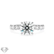 Beyonce lab diamond ring round brilliant cut stone