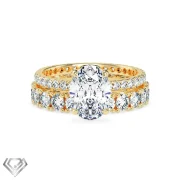 Rihanna lab diamond ring oval cut stone