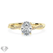 Pave moissanite ring oval stone 68 rbc