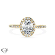 Halo lab oval cut stone 32 rbc