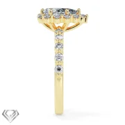 Halo lab diamond pear cut stone 10 rbc