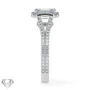 Halo lab emerald ring cut stone 104 rbc