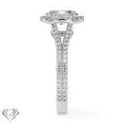 Halo lab diamond ring oval cut stone 104 rbc