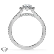 Halo lab diamond ring oval cut stone 104 rbc
