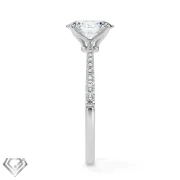 Pave moissanite ring oval cut stone 22 rbc