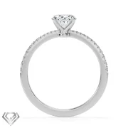 Pave moissanite ring oval cut stone 22 rbc