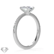 Pave moissanite ring oval cut stone 22 rbc