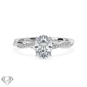 Pave moissanite ring oval stone 68 rbc