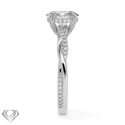 Pave moissanite ring oval stone 68 rbc