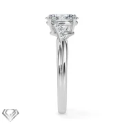 Pave moissanite ring oval cut stone 8 rbc