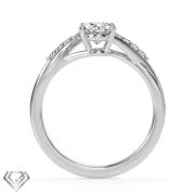 Pave moissanite ring oval cut stone 8 rbc