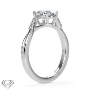 Pave moissanite ring oval cut stone 8 rbc