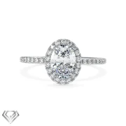 Halo lab oval cut stone 32 rbc