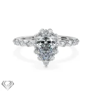 Halo lab diamond pear cut stone 10 rbc