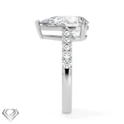 Lady Gaga lab diamond ring pear cut stone