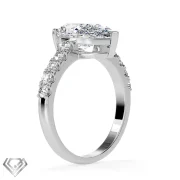 Lady Gaga lab diamond ring pear cut stone