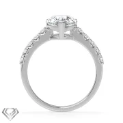 Lady Gaga lab diamond ring pear cut stone