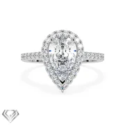 Miley Cyrus moissanite ring pear cut stone
